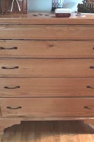 Five drawer Oak Dresser
