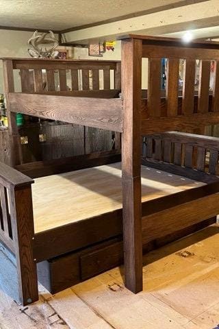Custom Hardwood Queen Over Queen Bunk Bed — Adult Bunk Bed for Guest Room, Airbnb & Vacation Rental | Built to Order