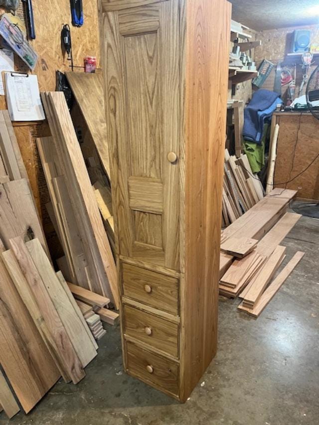 Handcrafted Oak Display Cabinet — Custom Wall Cabinet for Collectibles, Bathroom, or Medicine Storage | Built to Your Size